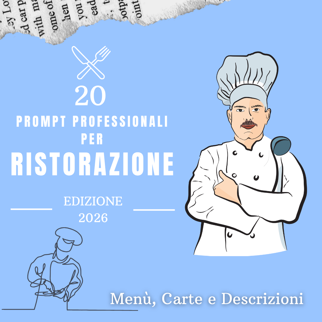 20 Prompt AI per Menu, Carte e Descrizioni